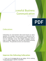 Successful Business Communication: Day 6 Collocations