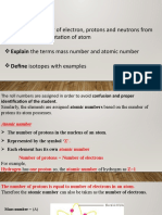 At. Number, Mass Number and Isotopes