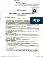 Test Booklet: Electronics and Telecommunication Engineering