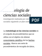 Metodología de ciencias sociales