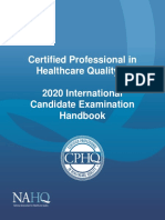 Certified Professional in Healthcare Quality ® 2020 International Candidate Examination Handbook