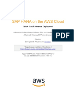 SAP HANA On The AWS Cloud: Quick Start Reference Deployment