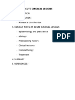 Acute Gingival Lesions