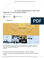 4 Key Takeaways From Washington - S Big Tech Hearing On - Monopoly Power - NPR