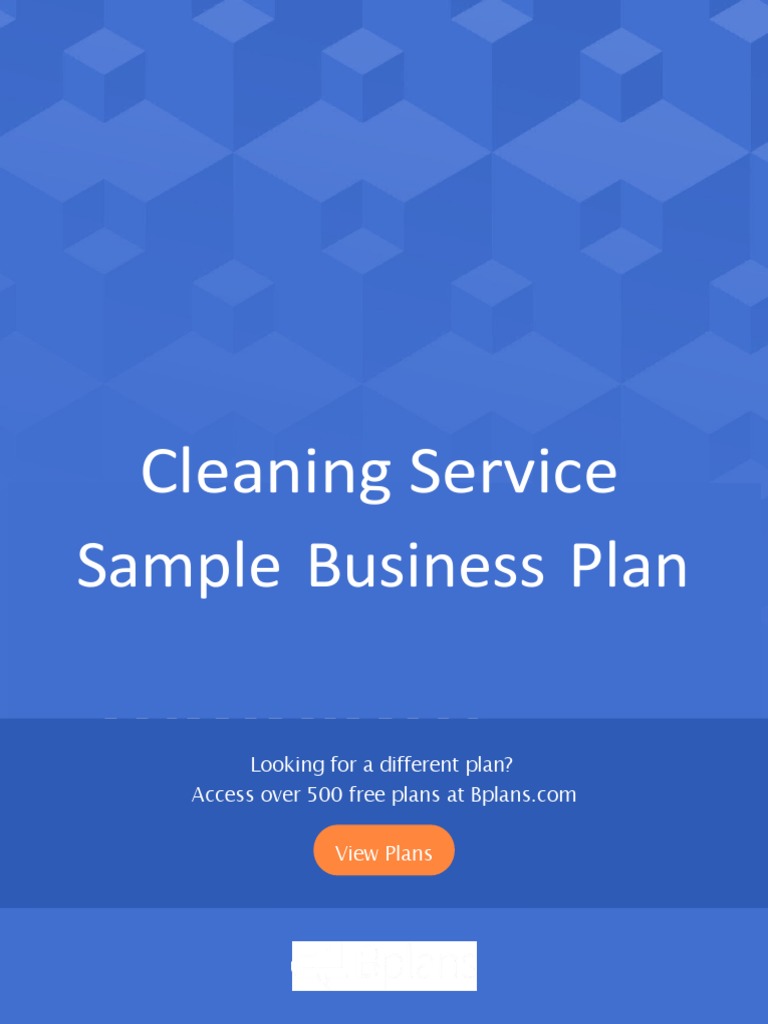 Cleaning Service Business Plan Ungated PDF Employment Market Analysis