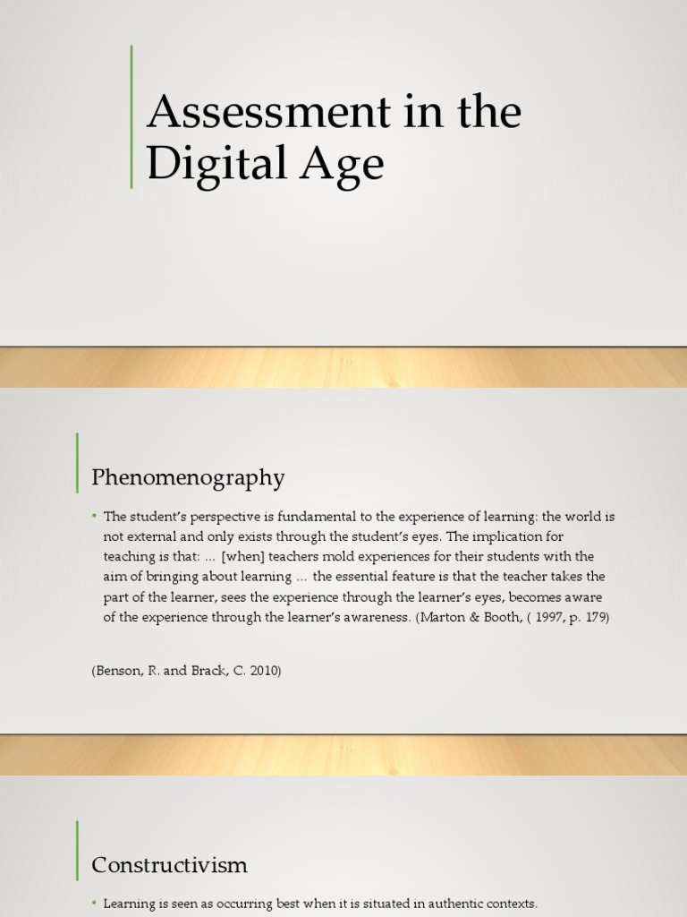 Digital Age Assessment Strategies | PDF | Educational Technology | Learning