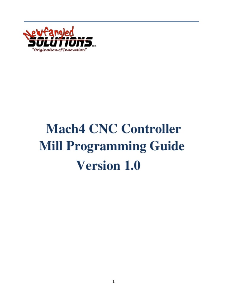 Mach4 Mill GCode Manual | PDF | Speed | Cartesian Coordinate System