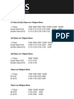 1/3 Size A4 (DL) Flyers On 130gsm Gloss: 2011 Price List
