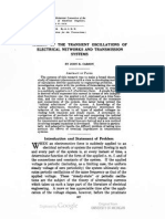 Theory of The Transient Oscillations of Electrical Networks and Transmission