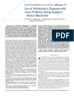 Early Detection of Alzheimers Disease With Blood Plasma Proteins Using Support Vector Machines