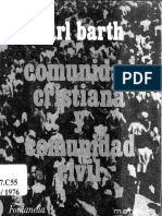 BARTH, Karl (1976) Comunidad Cristiana y Comunidad Civil