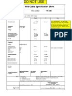 Wire/Cable Specification Sheet: Part Number 106-3385