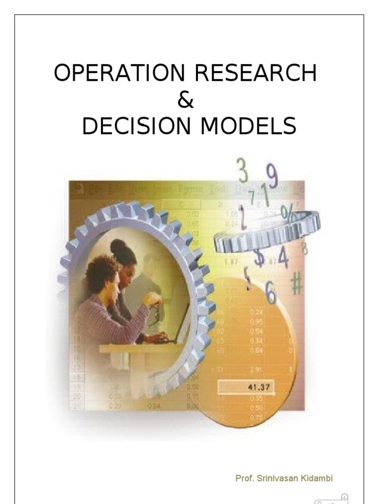 Operation Research & Decision Models Guide | PDF | Dynamic Programming ...