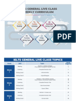 Ielts General Live Class Weekly Curriculum: Monday