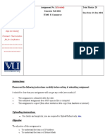 Assignment No. 1 Semester Fall 2021 IT430: E-Commerce Total Marks: 20 Due Date: 13-Dec-2021