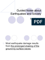 Guided Notes About Earthquakes and Society: Section 19.4