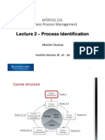 Lecture 2 - Process Identification: MTAT.03.231 Business Process Management