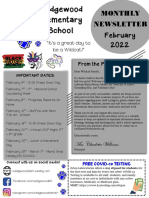 Newsletter Wedgewood Elementary February 2022