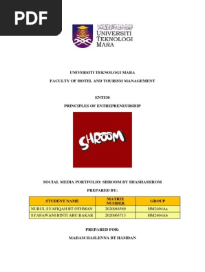 SOCIAL MEDIA PORTFOLIO(ENT530) BY PARTNER