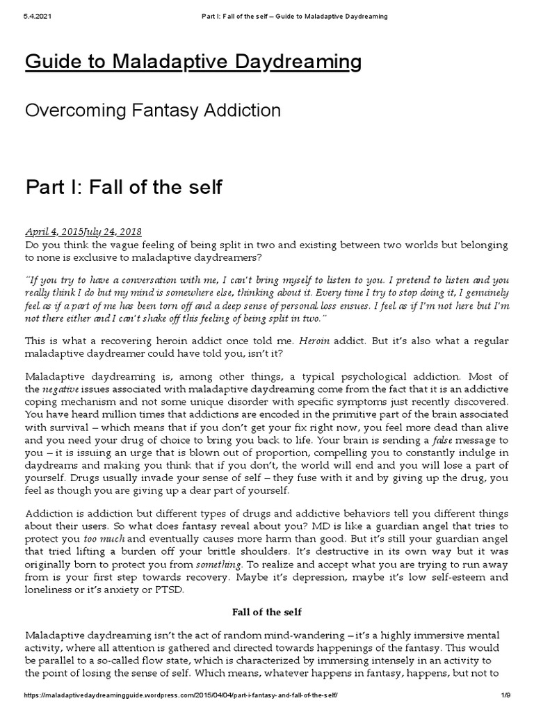 Guide to Overcoming Maladaptive Daydreaming | PDF | Mind | Self