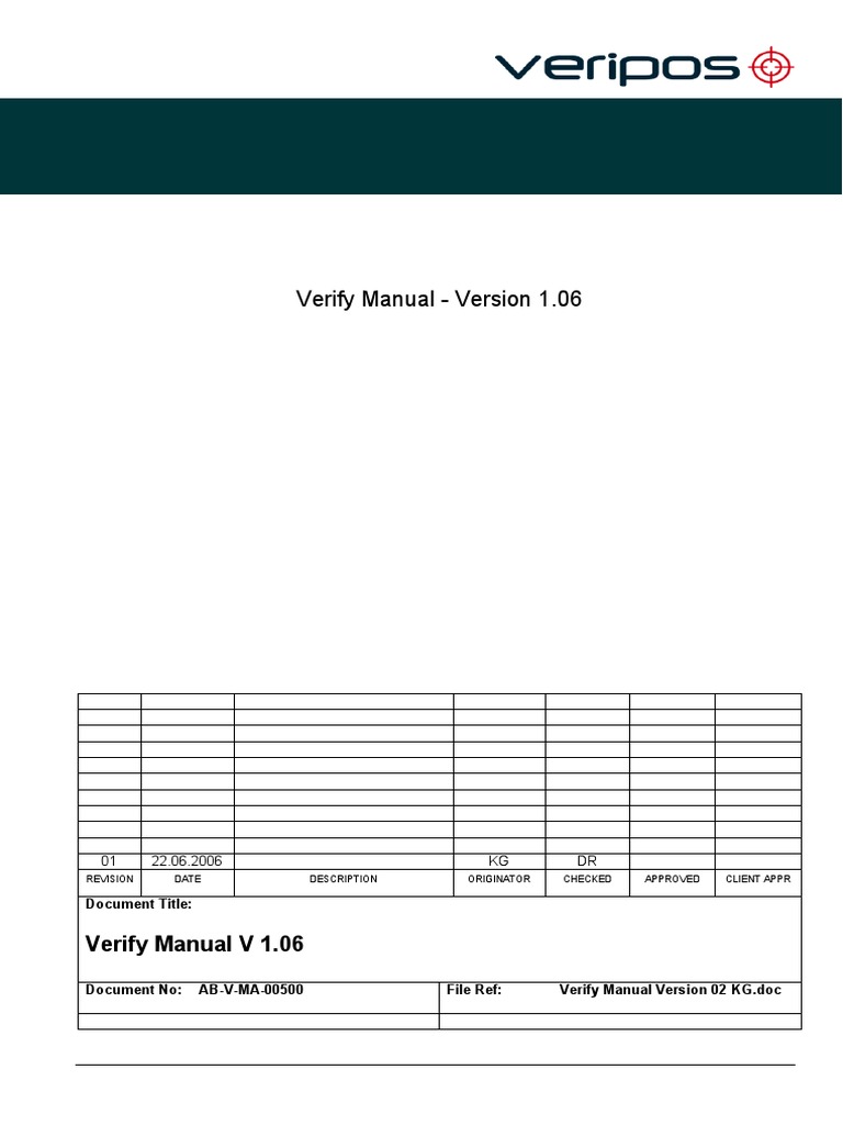 Verify Manual V1.06 Overview Guide | PDF | Installation (Computer ...