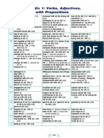 Appendix 1: Verbs, Adjectives, Nouns With Prepositions