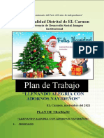 Plan de Trabajo Adornos Navideños 2021