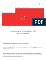 Printer Test Page in PDF - Color or Black & White