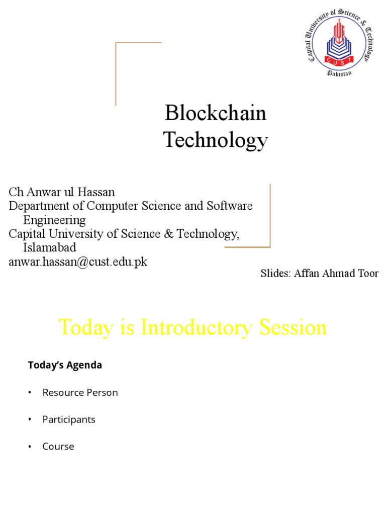 Blockchain Technology - Lecture 1 | PDF | Cryptocurrency | Cyberspace