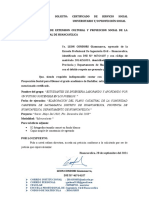 Solicitud - Certificado de PROYECCIÓN SOCIAL