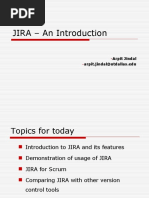 JIRA - An Introduction: Arpit Jindal Arpit - Jindal@utdallas - Edu