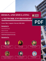 Design, and Simulating A Network Environment: Submitted To