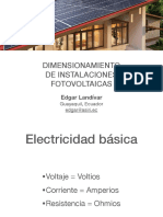 Dimensionamiento de Instalaciones Fotovoltaicas