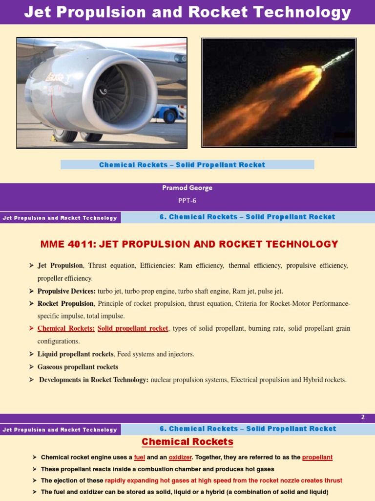 Chemical Rockets Solid Propellant Ppt 6 Pdf Rocket Propellant