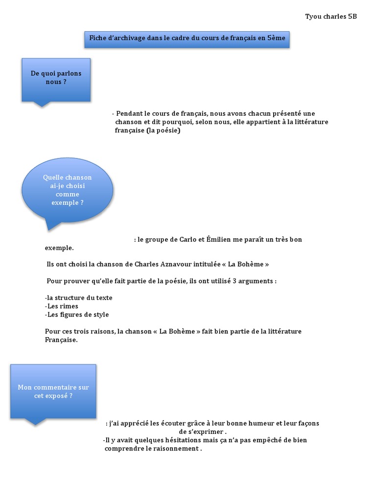 Fiche D archivage PDF