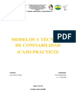 Aplicabilidad de Los Distintos Modelos y Técnicas de Confiabilidad (Caso Práctico)