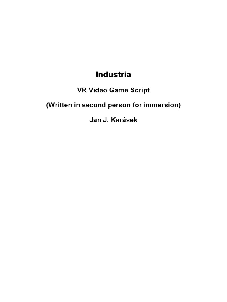 Immersive VR Train Adventure Script | PDF | Art | Poetry