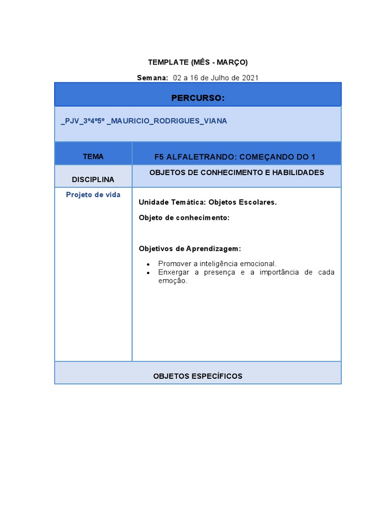 Atividades de Projeto de Vida e Emoções | PDF | Emoções | Aprendizado