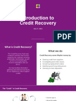 Introduction To Credit Recovery