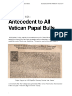 Antecedent To All Vatican Papal Bulls