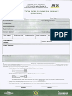 Business Permit Renewal Application Form