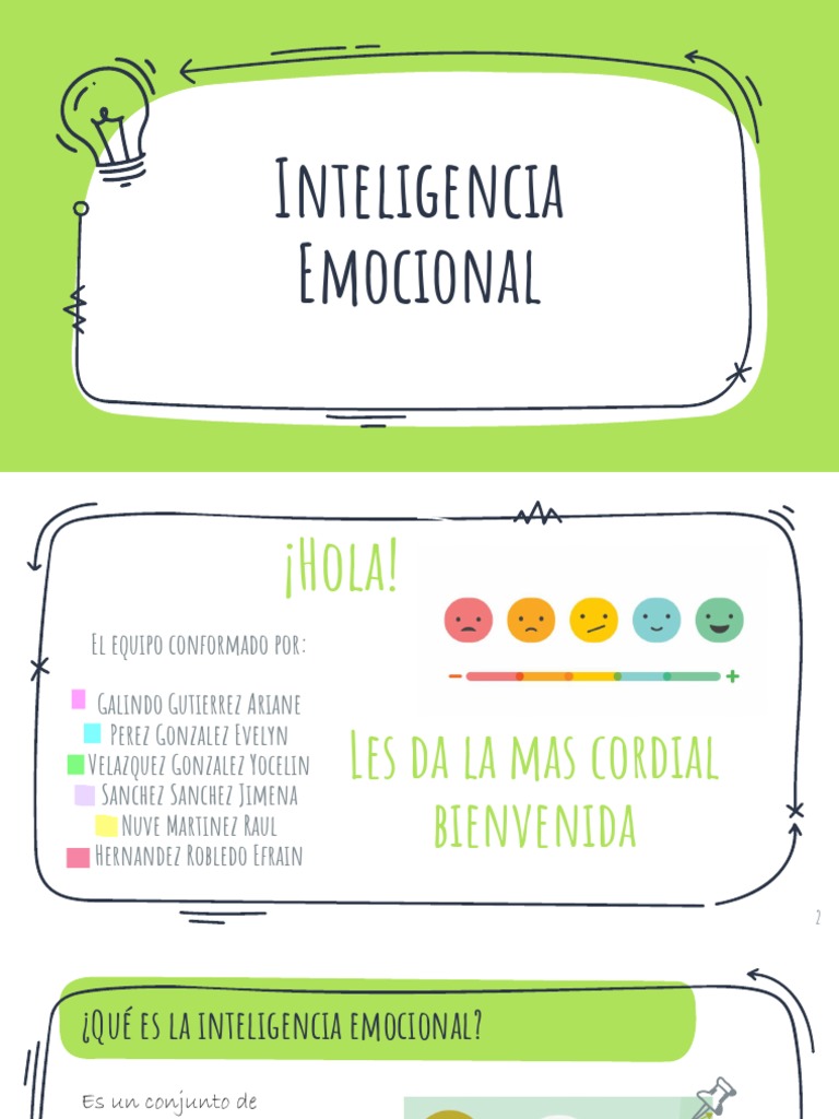 Inteligencia Emocional Equipo4 Taller de Adm | PDF | Las emociones ...