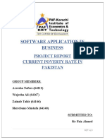 Software Application in Business: Project Report Current Poverty Rate in Pakistan