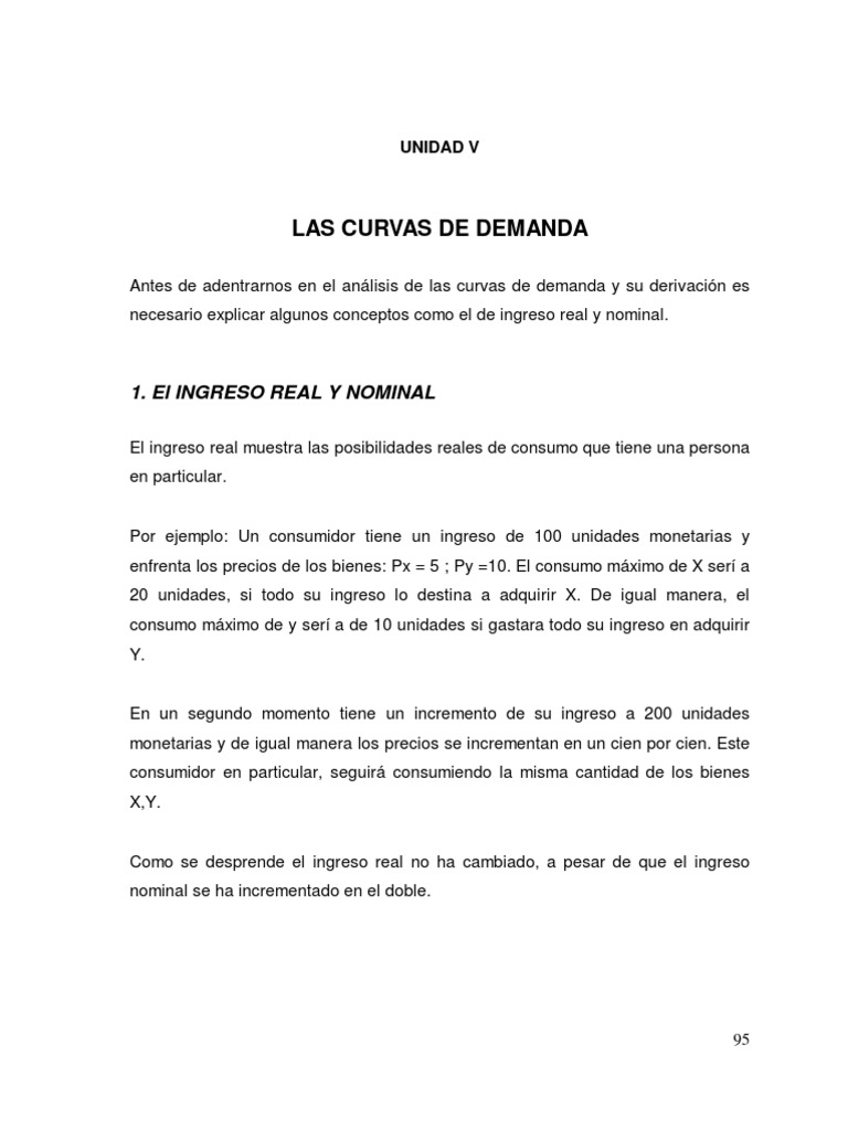Curva de Demanda Ordinaria y Efectos | PDF | Excedente económico ...