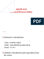 Lecture 1 - Introduction To Process Safety