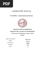 Laboratory Manual: PC-BTE506 - Control System Laboratory