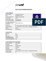 BIODATA BEASISWA - Dimas Fakhri Al Khariri