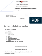 Course: BDIS 2209 Data and Information Management : Faculty of Digital Transformations Department of Information Systems