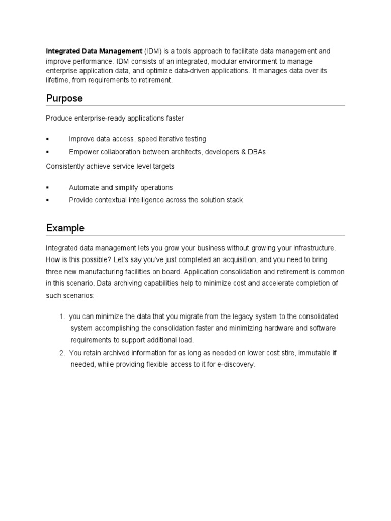 Integrated Data Management Solutions | PDF