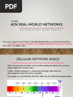 Adv. Real-World Networks: Legacy Moble Networks Lecture 7 Spring 2019